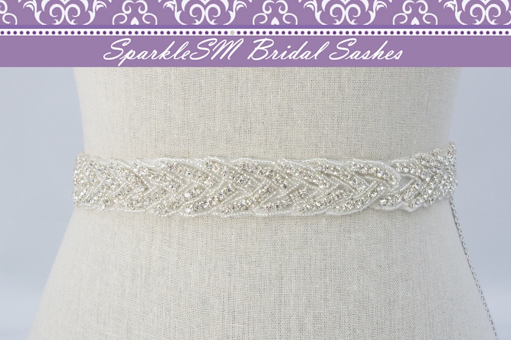 Carina Crystal Bridal Sash