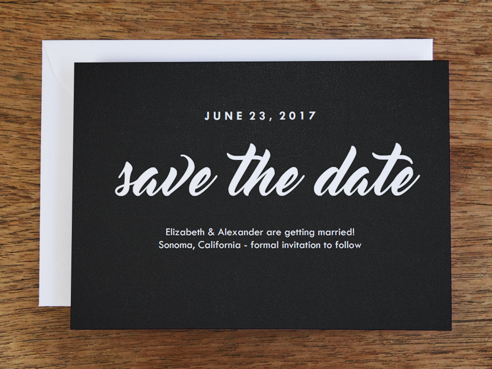 Printable Save the Date Template - Retro Chalkboard