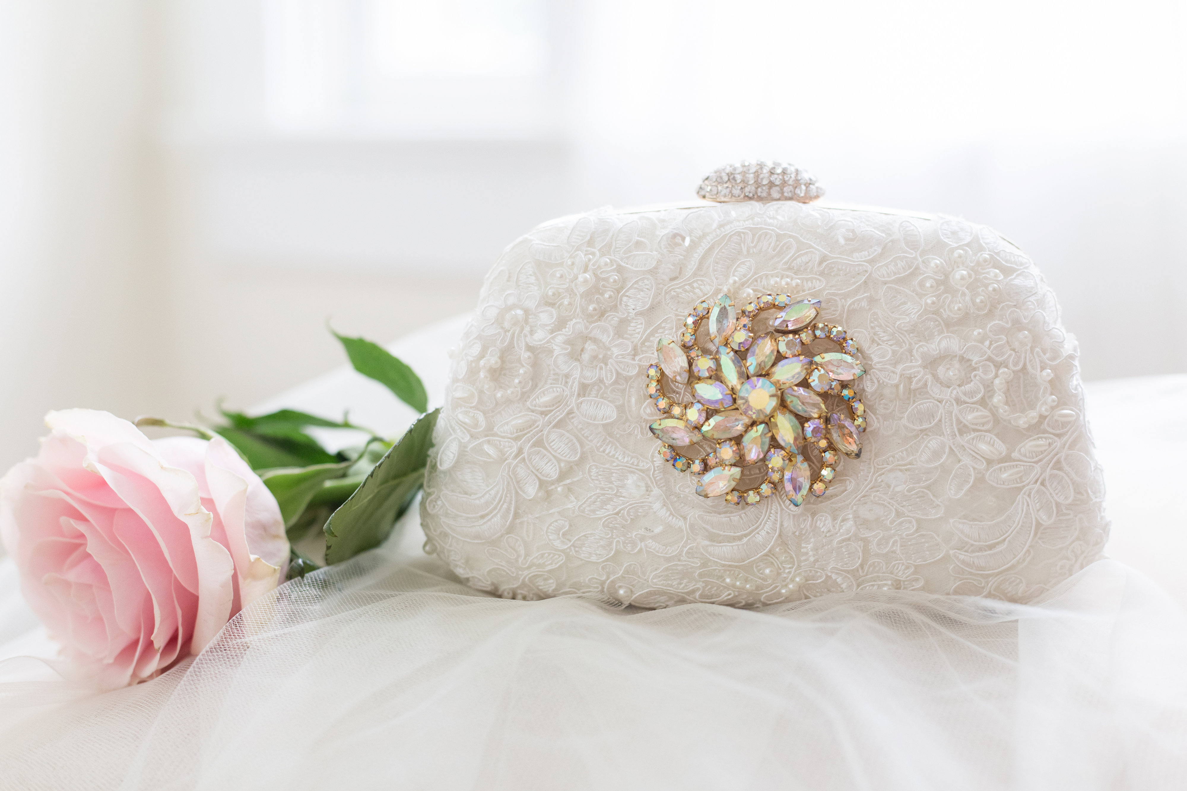 Ivory Bridal clutch