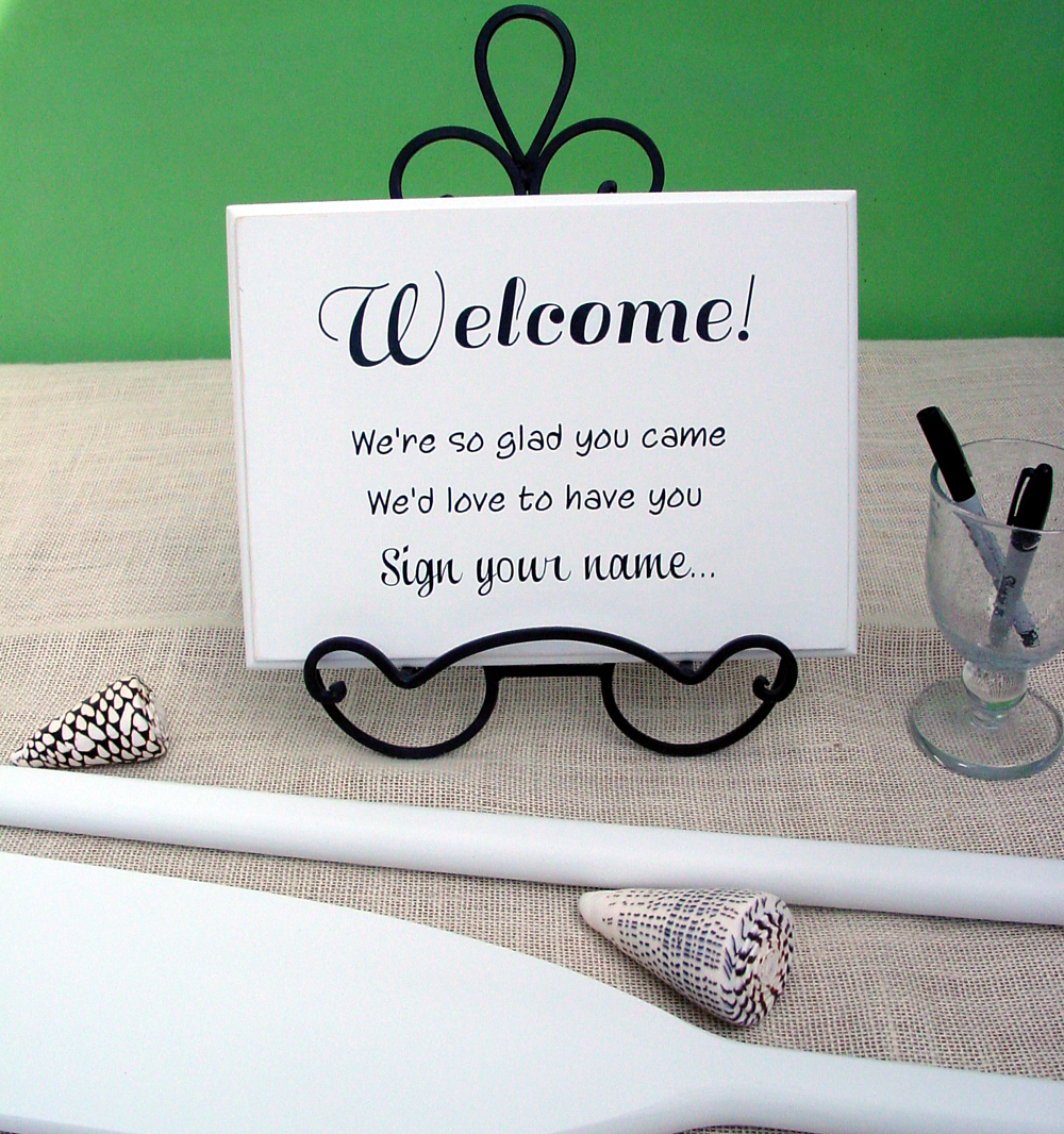 Sign Your Name Wedding Guest Book Sign In Table 12x9