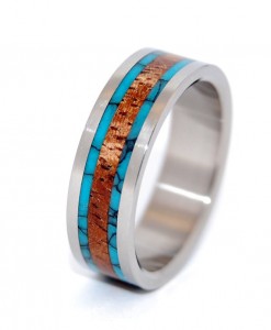 Dock - Turquoise Wedding | Titanium Ring