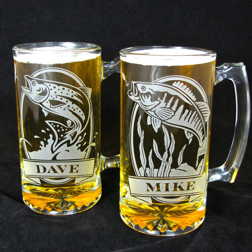 Personalized Fish Beer steins, Groomsmen Gifts