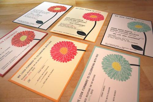 Gerbera Daisy Place Cards