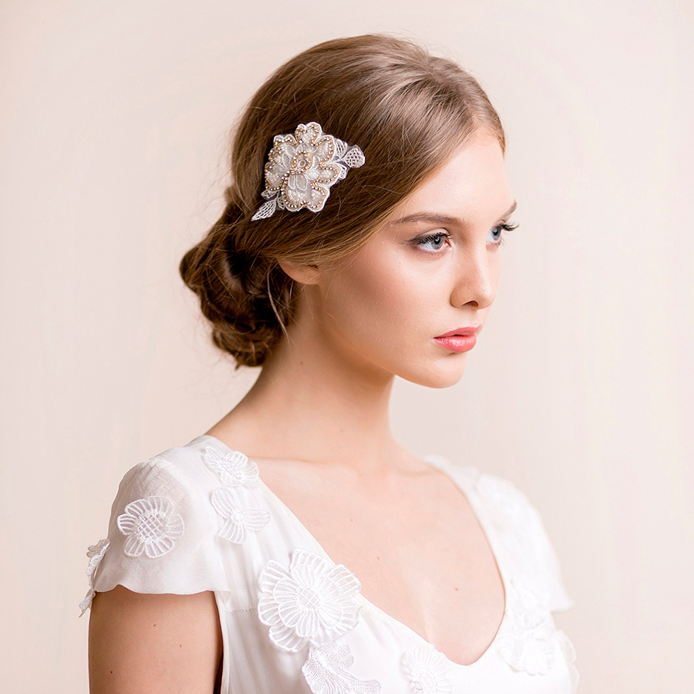 bridal, headpiece, hair accessory, lace, lace headpiece, rhinestone