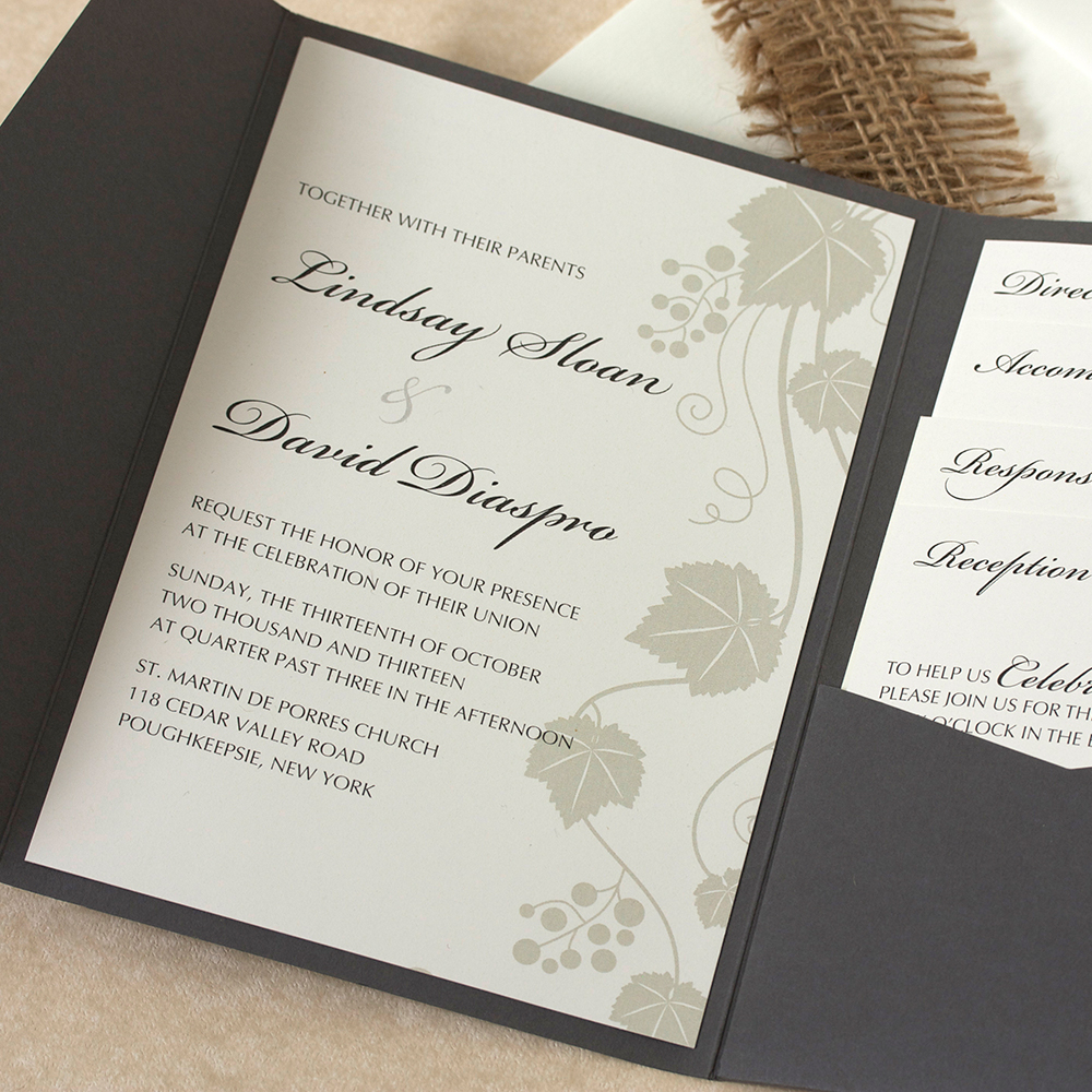 Grape Vine Wedding Invitation