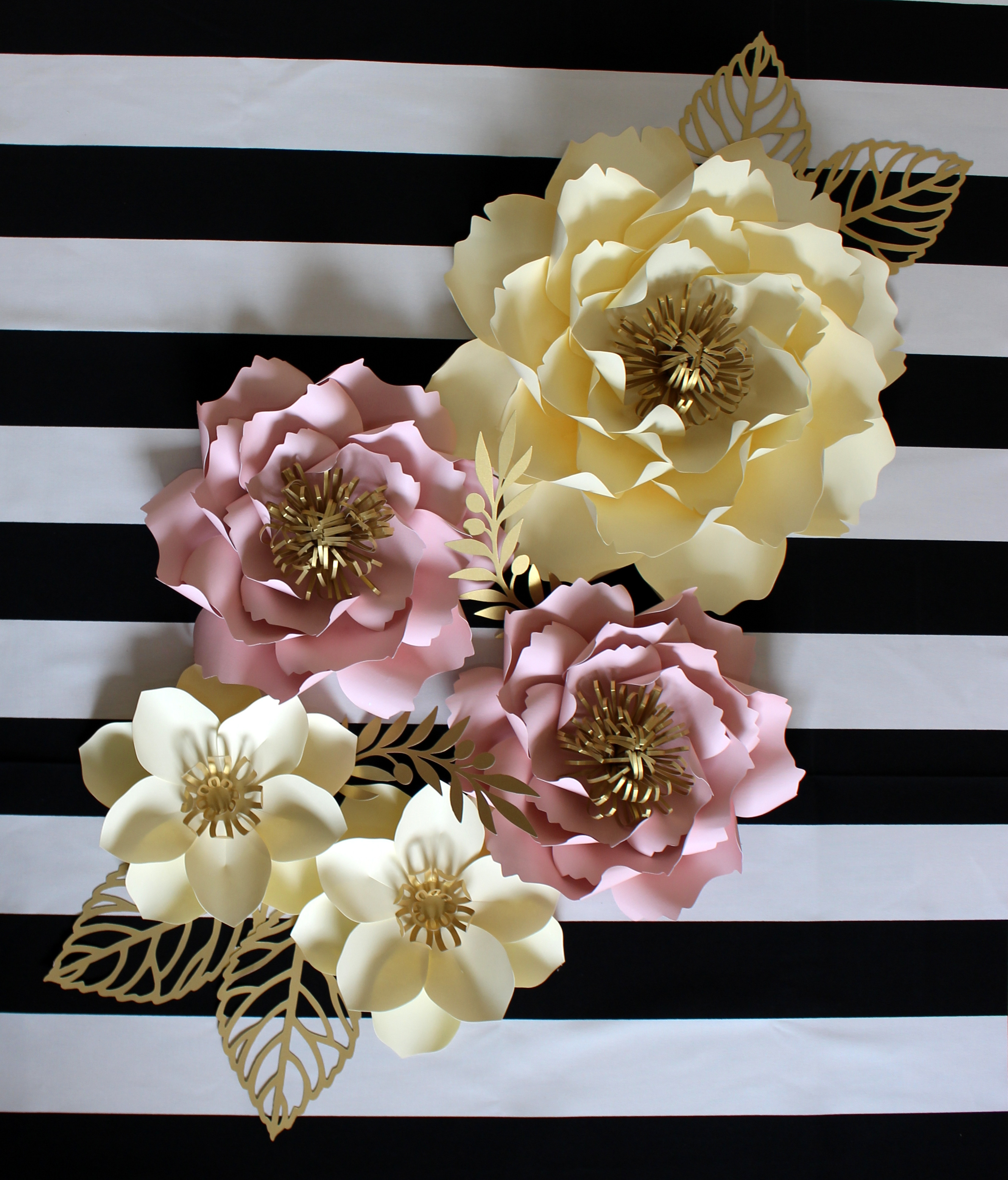 Paper flower backdrop, blush paper flowers, blush wedding, blush