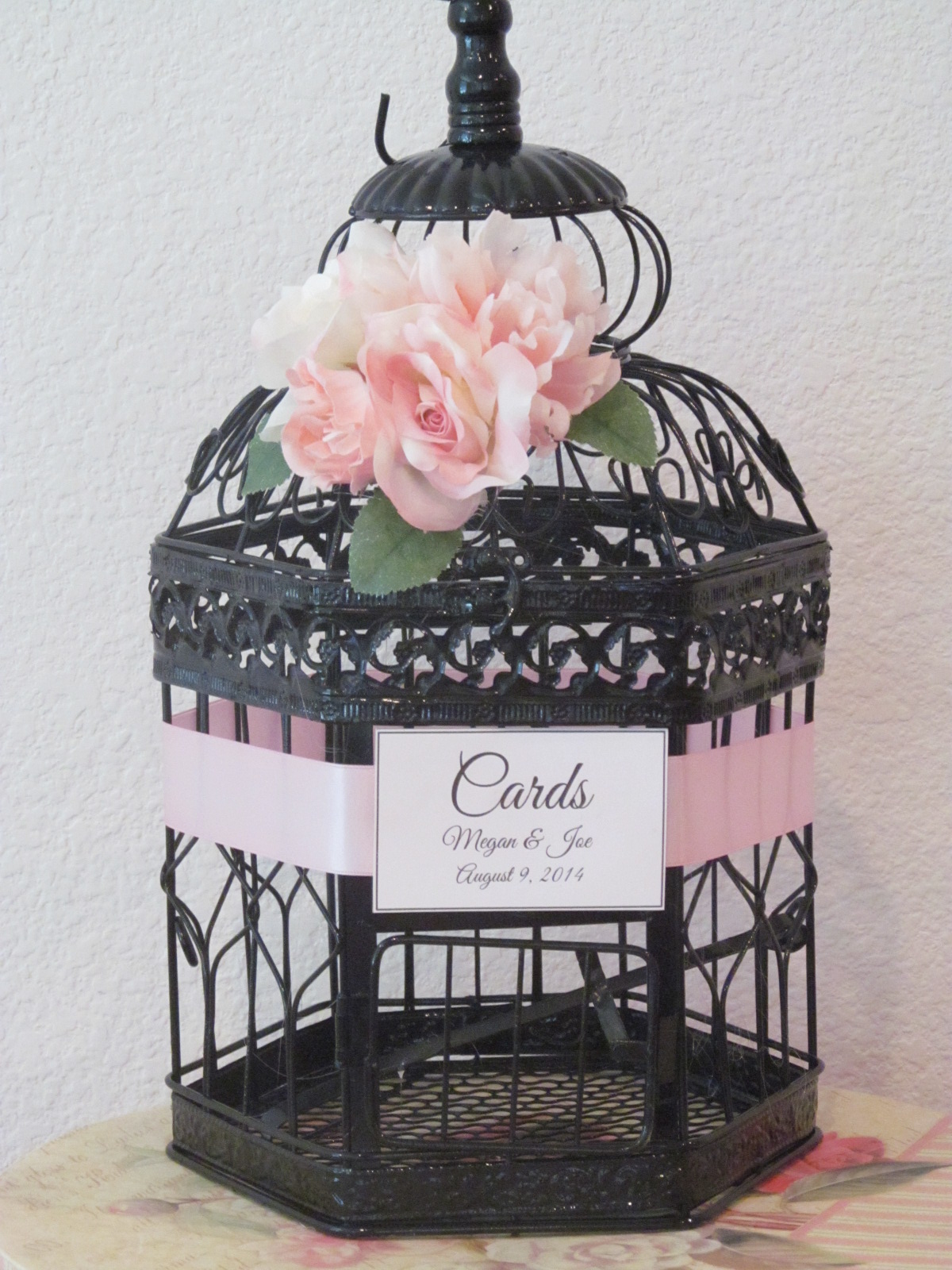 Black Shabby Chic Birdcage Wedding Card Holder
