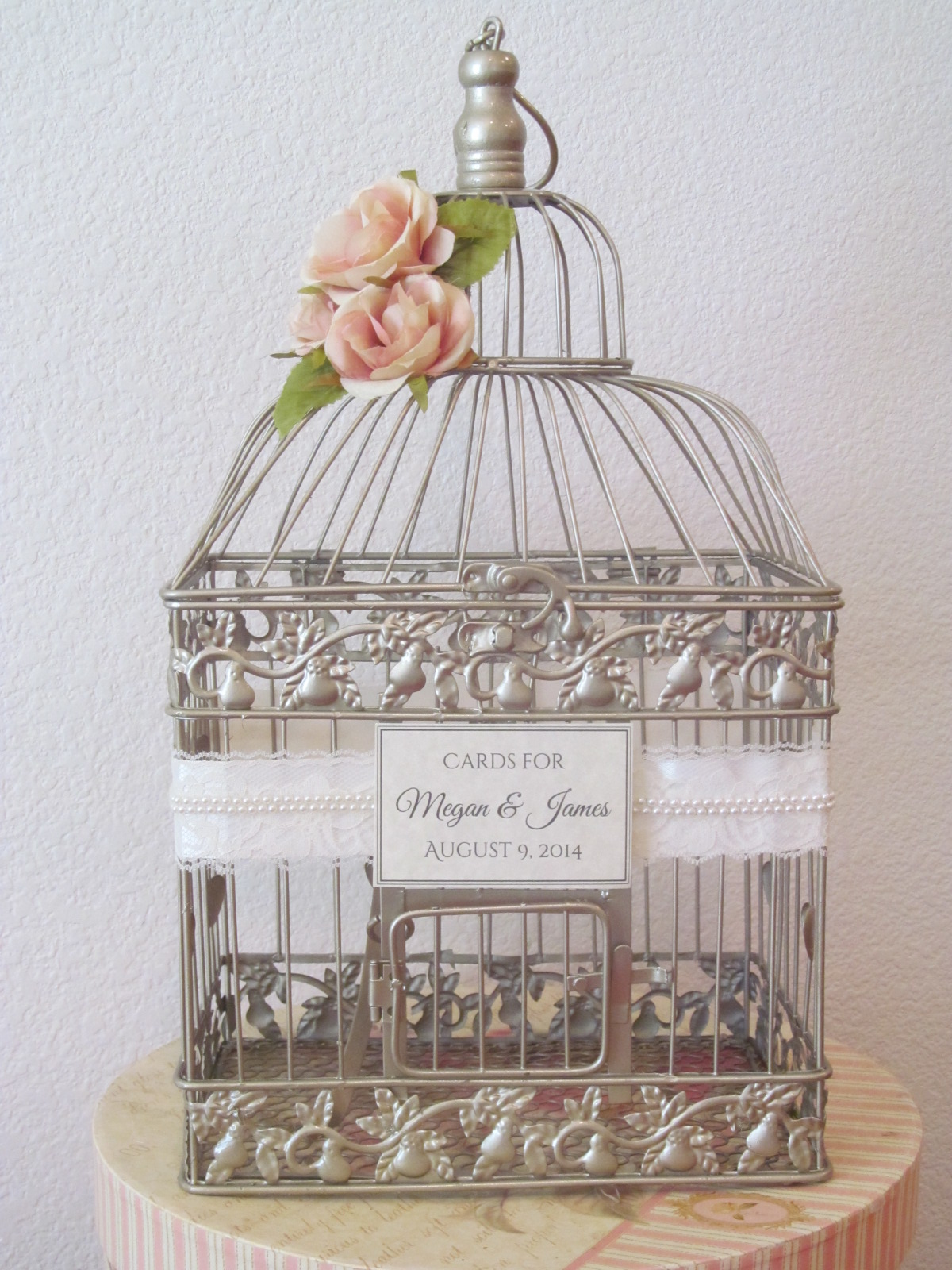Romantic Shabby Chic Birdcage Wedding Card Holder