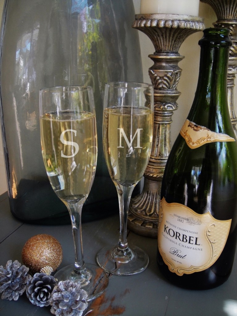 Engraved Champagne Glasses