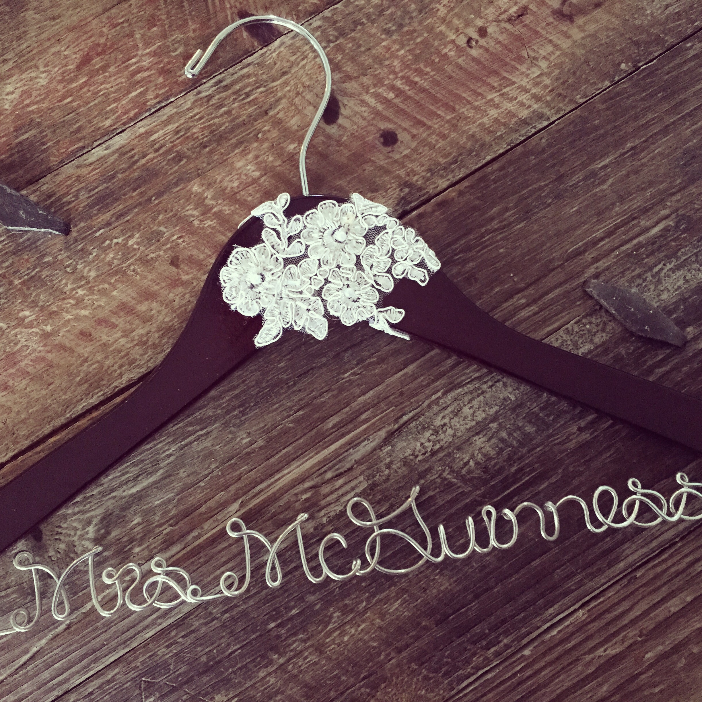 vintage lace hanger