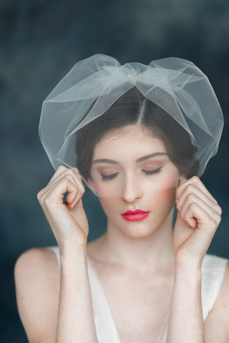 Tulle Blusher Bridal Veil, Mini Veil, Modern Veil, Simple Wedding Veil ...