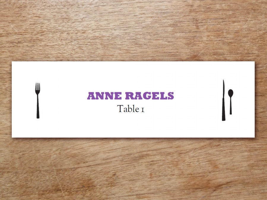 Silhouette Printable Place Card