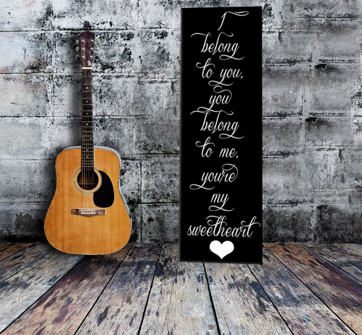 Romantic Lyrics On Canvas Wall Art