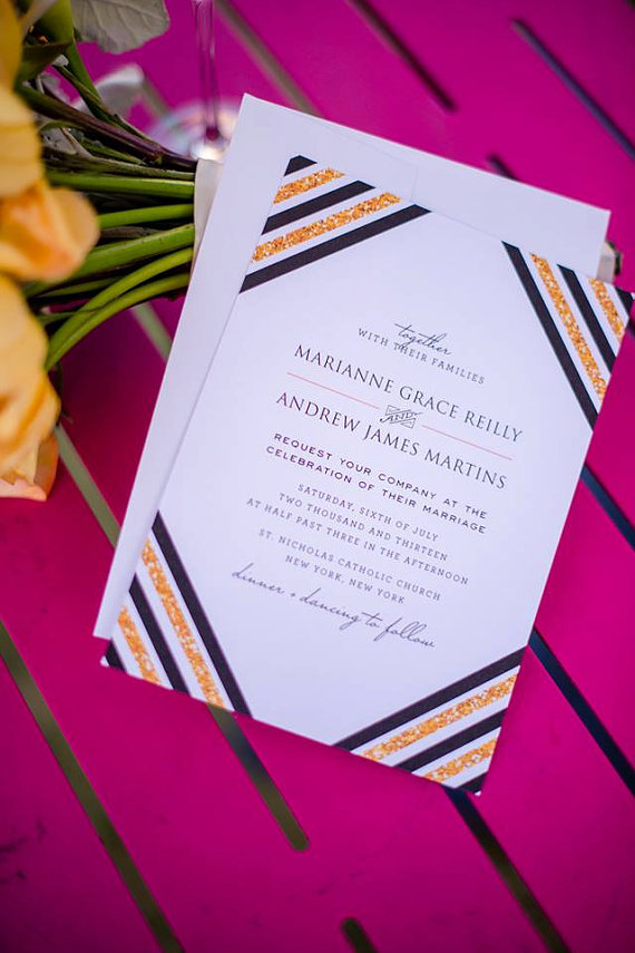 art deco invitation