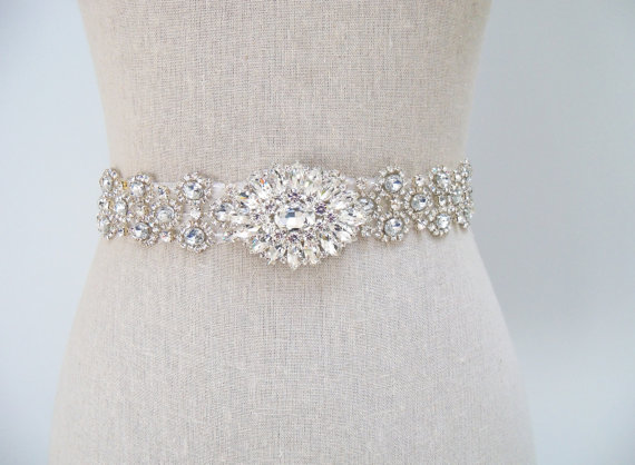 crystal bridal sash