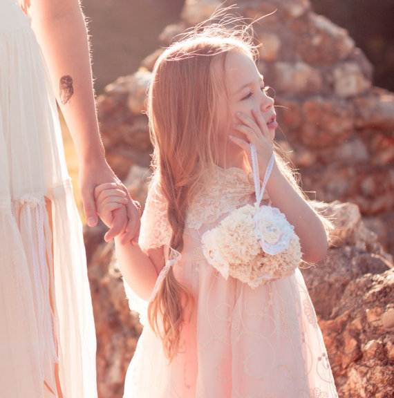 flower girl flower ball (by Autumn and Grace Bridal via Emmaline Bride)