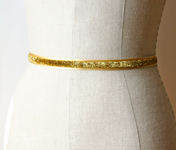 Gold Dress Sash (by Laura Stark via EmmalineBride.com)