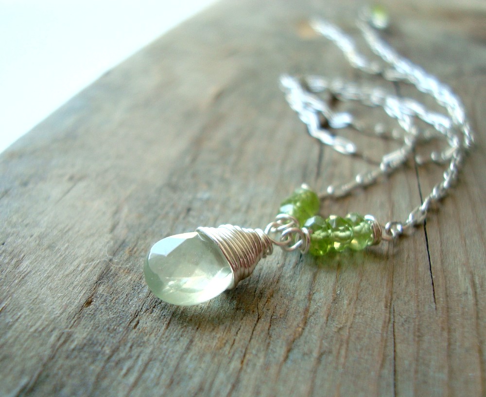 Peridot and Prehnite Necklace