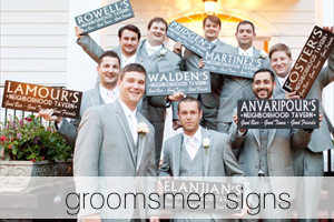 groomsmen signs