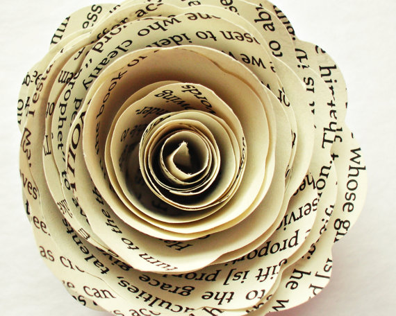 Book Page Roses