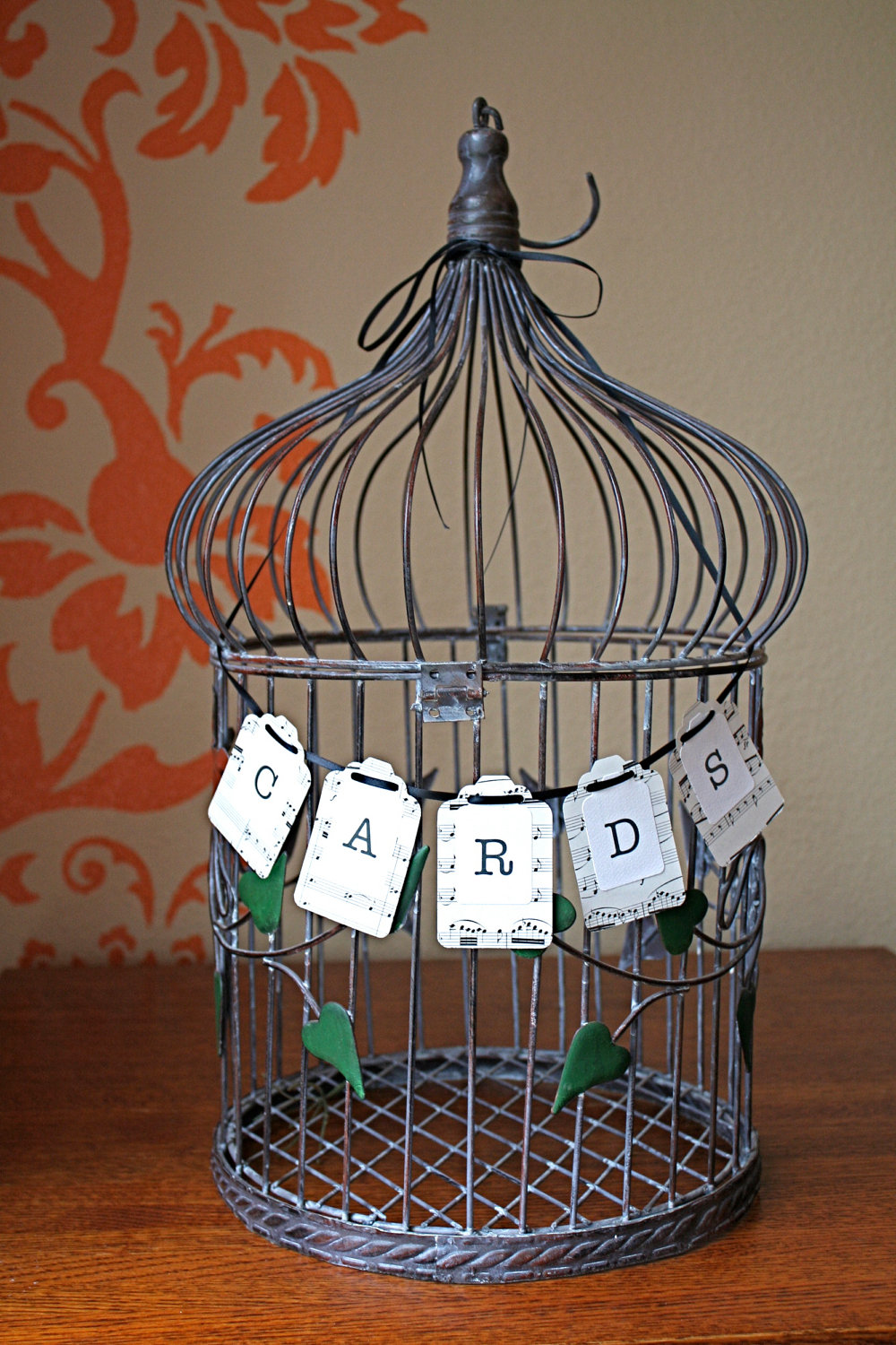 Card box banner, wedding cards banner, vintage music banner