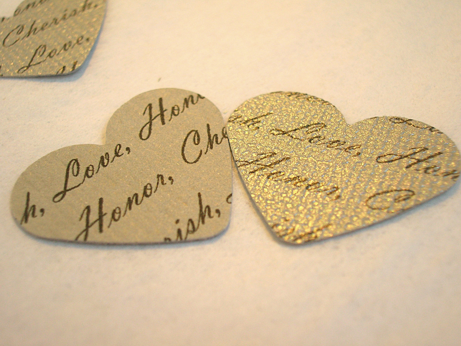 Personalized Confetti Custom Confetti Paper Hearts Silver Gray