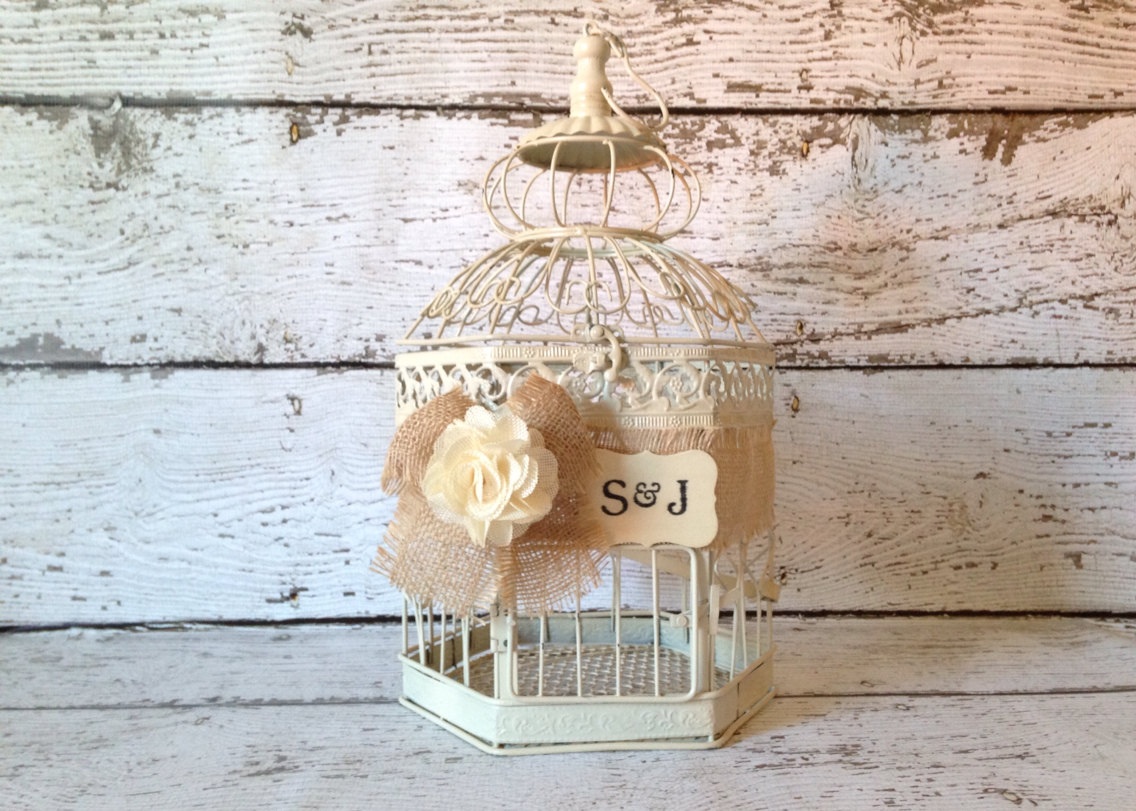 Country Glam Wedding, Birdcage Card Holder, Large Wedding Bird Cage ...