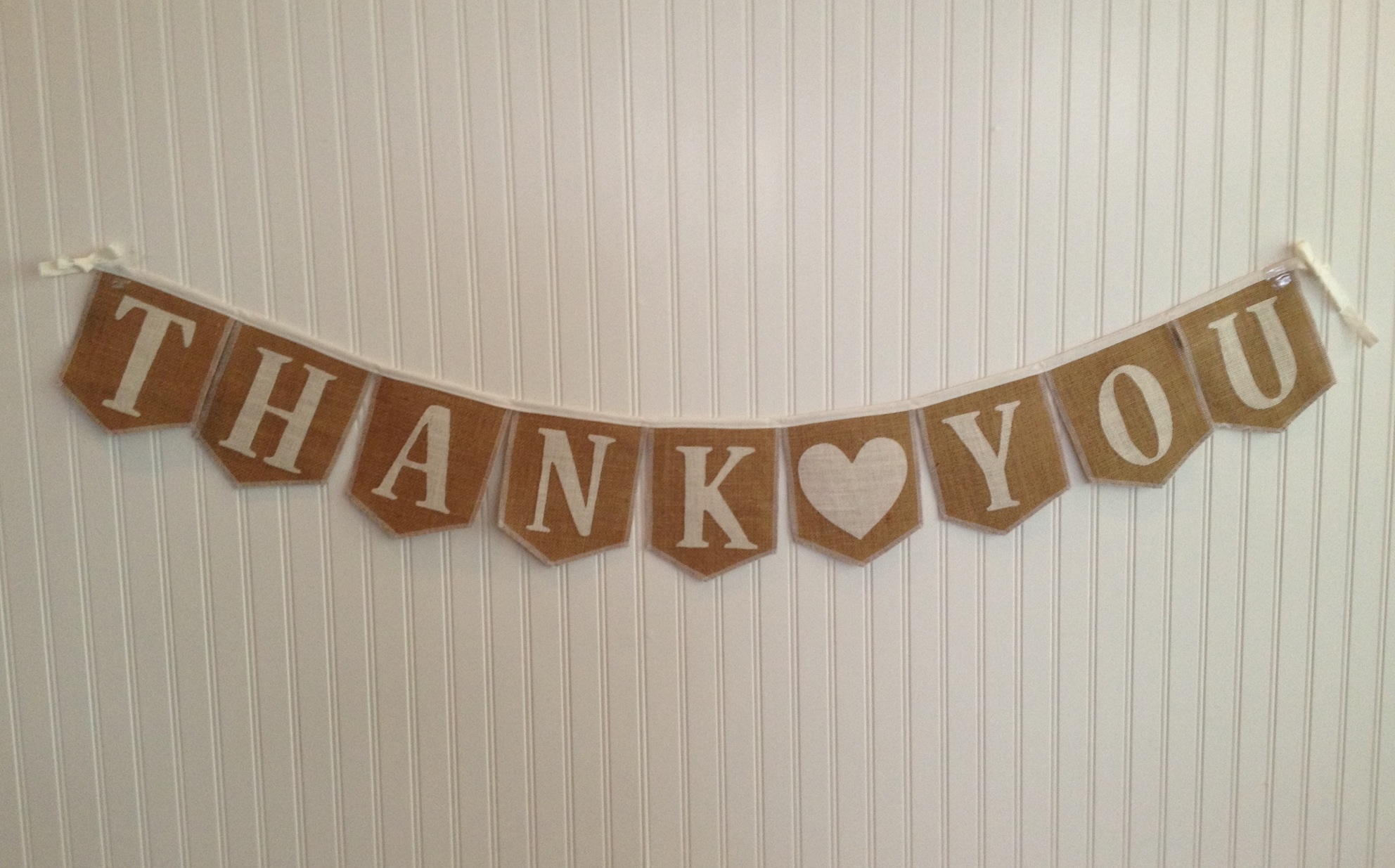 Thank You burlap banner