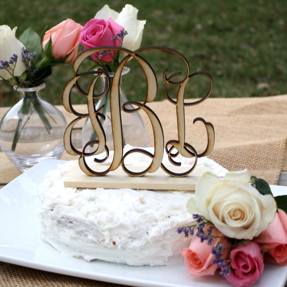 Rustic Wedding Cake Topper Personalized Rustic Country Shabby