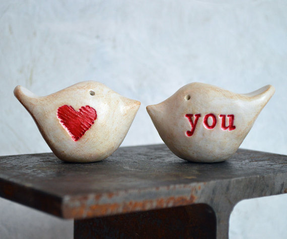 love birds wedding cake toppers