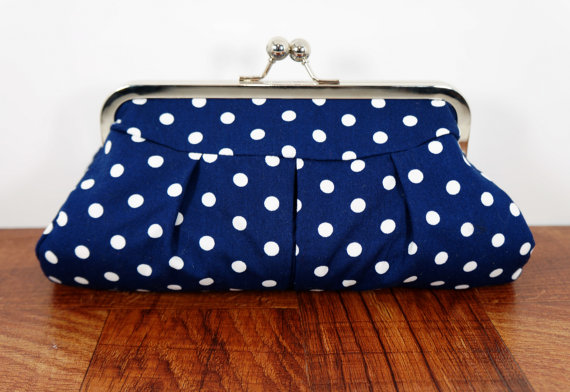 Polka Dot Clutch Purse