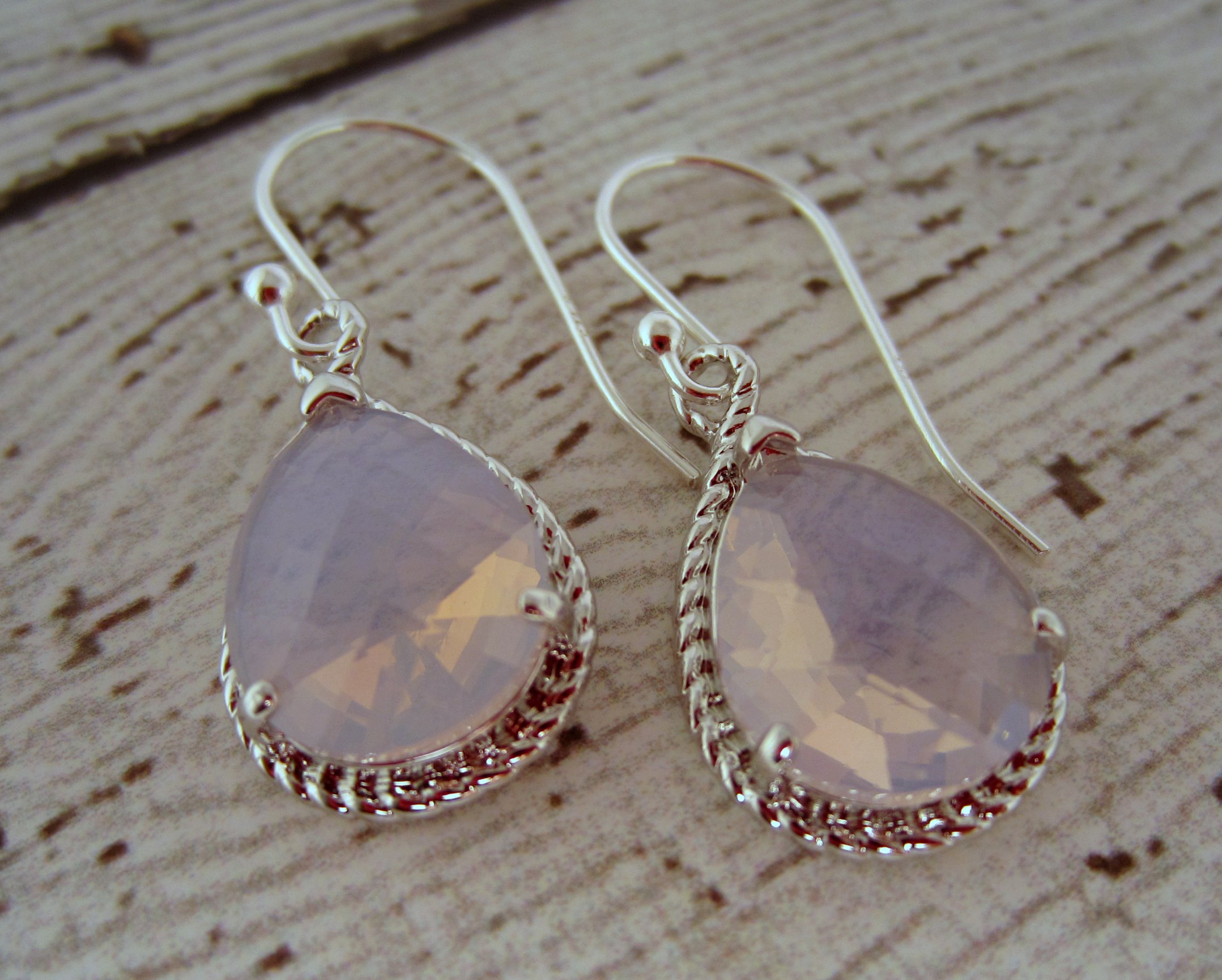 Lavender Teardrop Bridesmaid Earrings 7969