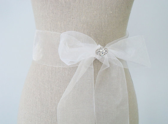 organza bridal sash