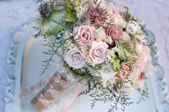 Pink Rose Wedding Bouquet