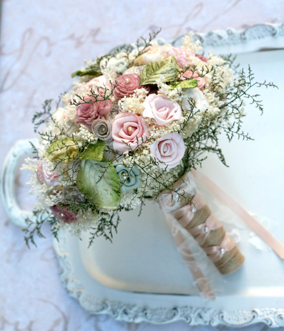 Pink Rose Wedding Bouquet