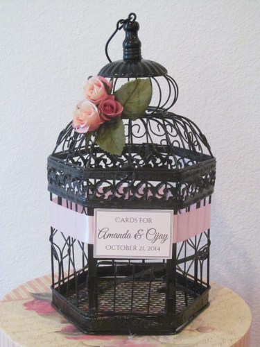 Vintage Style Birdcage Wedding Card Holder