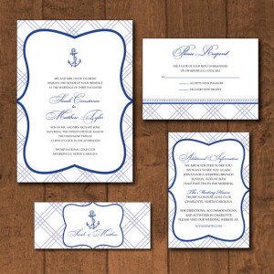 Vintage Anchor Wedding Invitation - Handmade Wedding | Emmaline Bride®