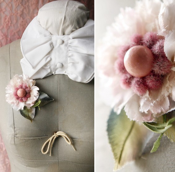 handmade pink corsage
