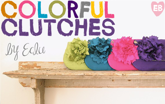 colorful bridesmaid clutches