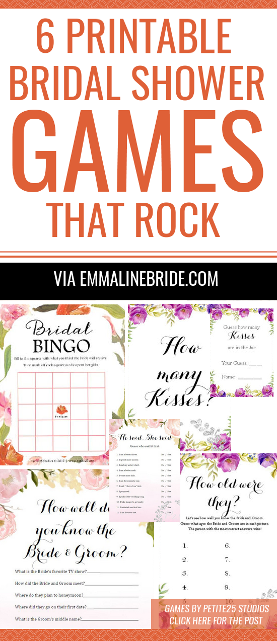 6 Printable Bridal Shower Games That Rock | Emmaline Bride Wedding Blog