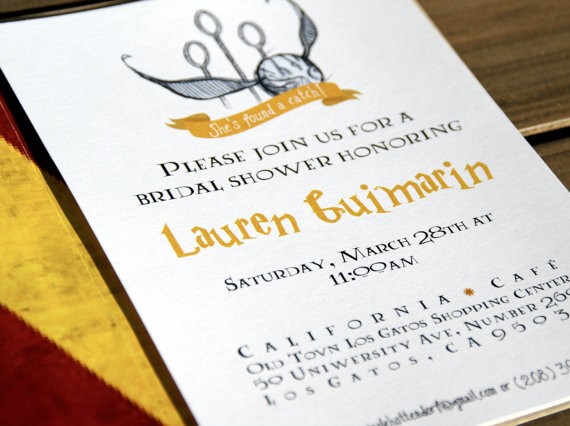 Harry Potter Bridal Shower Invitations 3