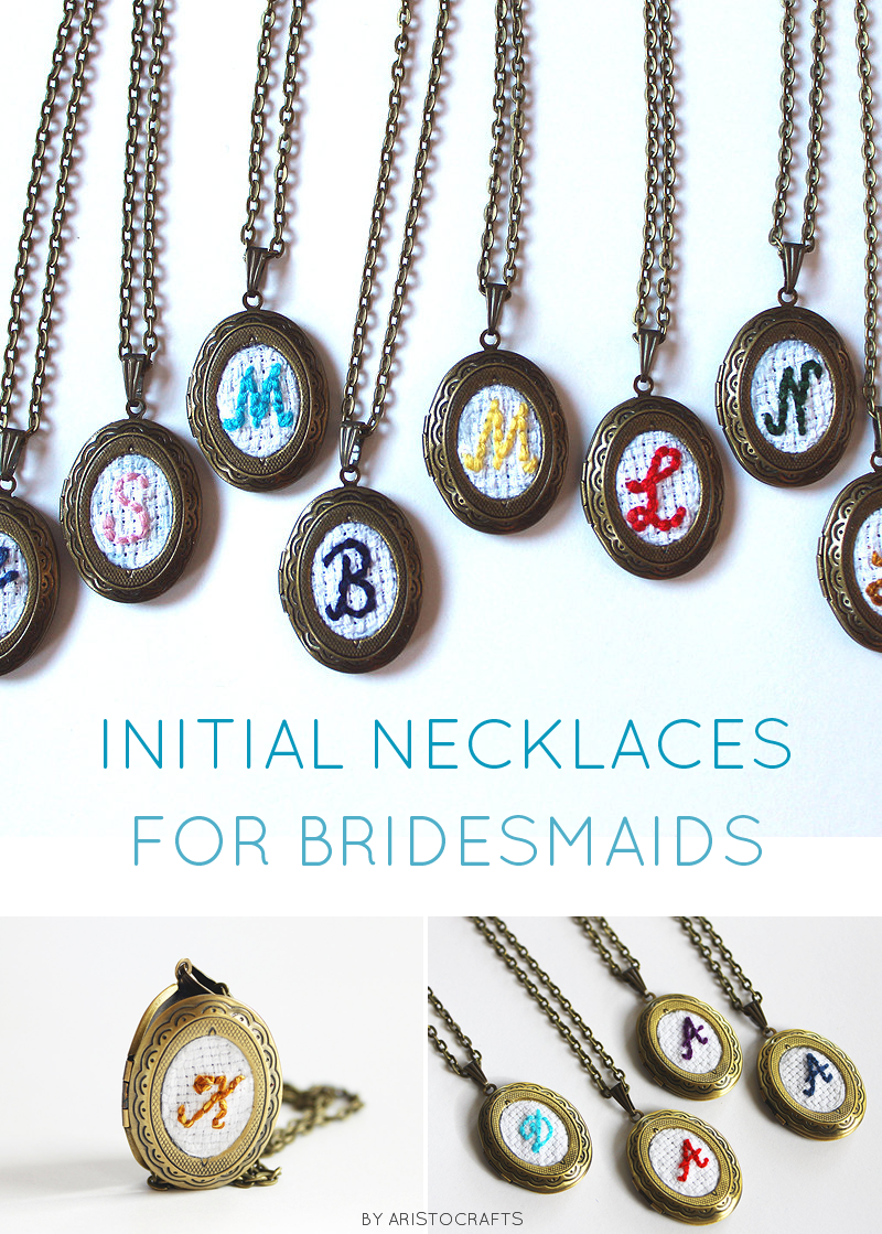initial necklaces bridesmaids