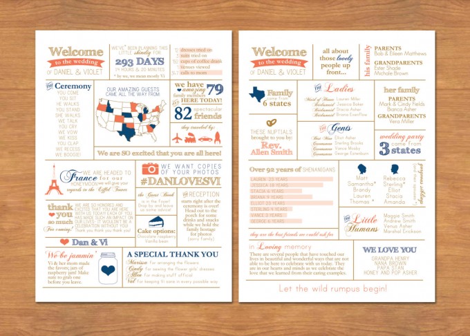 Fun Wedding Programs Guests Will Want To Read