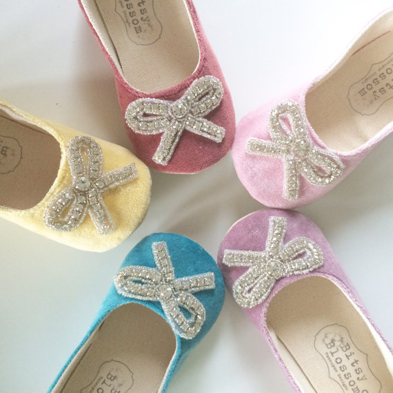 flower girl shoes with bow