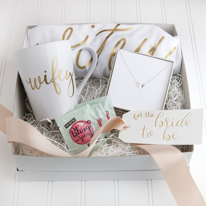 wifey gift set | via 15 Best Gifts for the Bride from Groom + Wedding Gifts for Bride from Groom