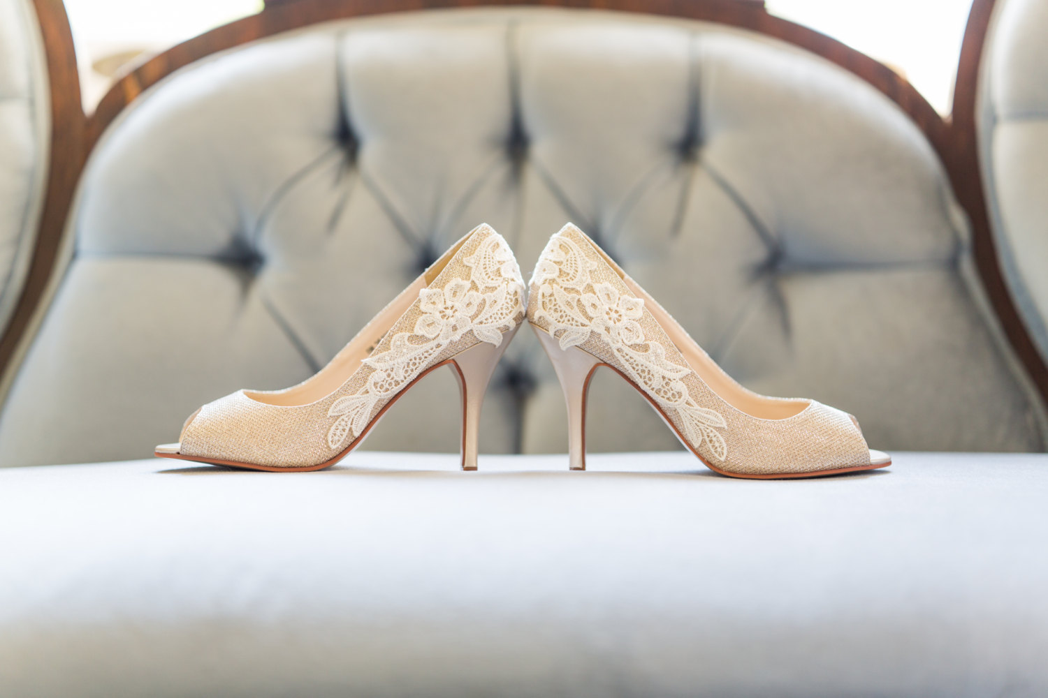 Bridal Heels with Lace Embellishment Emmaline Bride