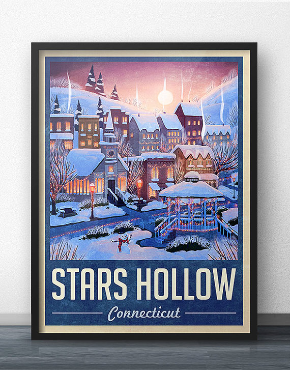 Stars Hollow Poster via 50+ Best Gilmore Girls Gift Ideas https://emmalinebride.com/gifts/50-best-gilmore-girls-gift-ideas/