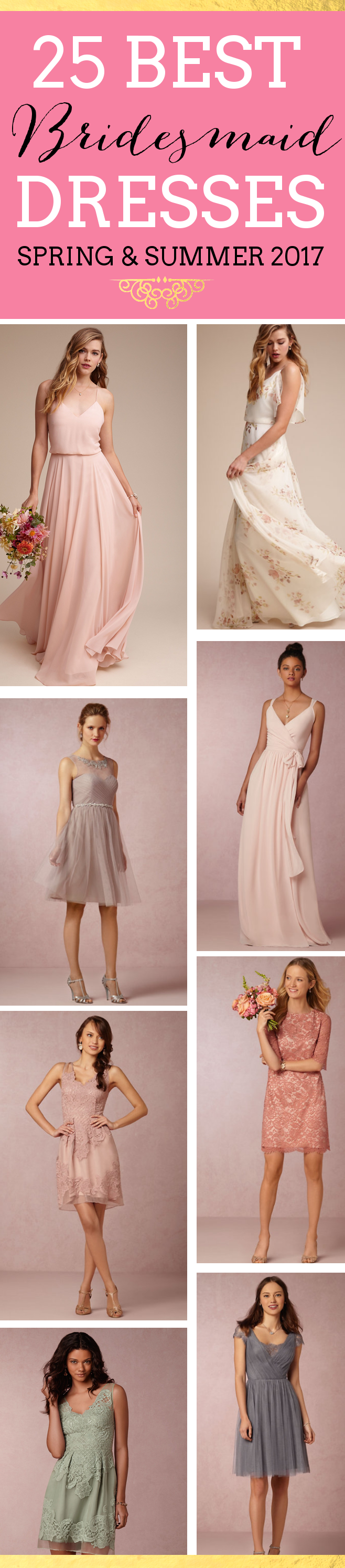 25 Best Bridesmaid Dresses for Spring Weddings 2017 | Emmaline Bride