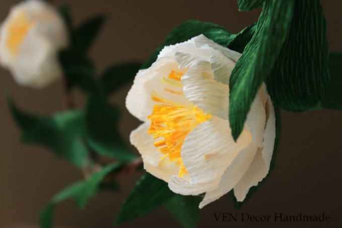 handmade paper flower garland