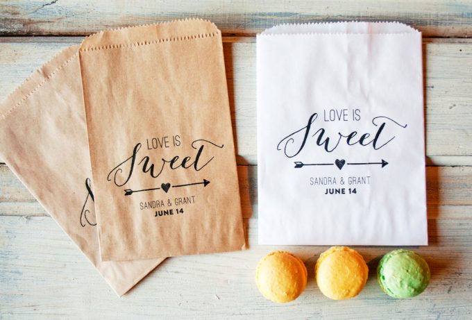 favor bags | via Heart and Arrow Wedding Ideas: https://emmalinebride.com/themes/heart-and-arrow-wedding-ideas